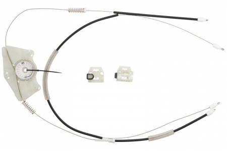 Elemente macara geam - Kit reparatie macara geam fata dreapta potrivit SKODA FABIA I, FABIA I PRAKTIK 1999-2008 - set, electric