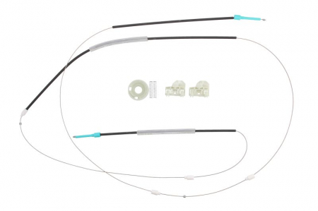 Elemente macara geam - Kit reparatie macara geam fata dreapta set, electric VW POLO intre 1994-2001