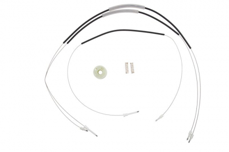 Elemente macara geam - Kit reparatie macara geam fata dreapta set, electric VW TRANSPORTER V intre 2003-2015