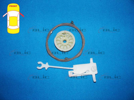 Elemente macara geam - Kit reparatie macara geam fata dreapta set NISSAN PRIMASTAR; OPEL VIVARO A; RENAULT TRAFIC II dupa 2001