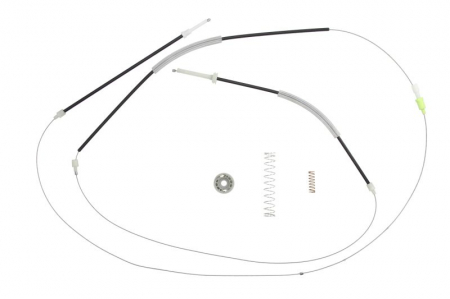 Kit reparatie macara geam fata stanga cablu VW EOS intre 2006-2015 Elemente macara geam - Kit reparatie macara geam fata stanga cablu VW EOS intre 2006-2015