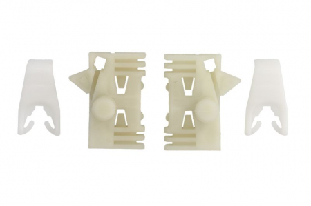 Elemente macara geam - Kit reparatie macara geam fata stanga/dreapta 2 ghidaje RENAULT ESPACE IV, ESPACE V, LAGUNA II, VEL SATIS dupa 2001
