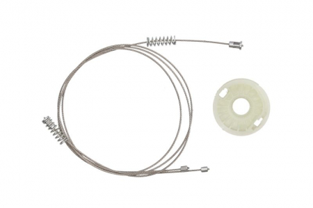Elemente macara geam - Kit reparatie macara geam spate stanga/dreapta potrivit SEAT LEON, TOLEDO II; SKODA FABIA I, FABIA I PRAKTIK 1998-2008 - cablu