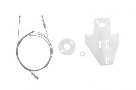 Elemente macara geam - Kit reparatie macara geam spate stanga potrivit SEAT LEON, TOLEDO II; SKODA FABIA I 1998-2008 - set