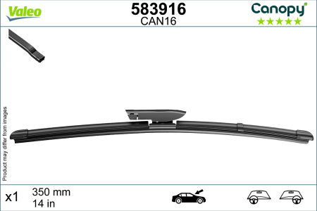Lama stergator fata (1buc) Canopy 350mm potrivit LADA XRAY; RENAULT CAPTUR I, CAPTUR II, CLIO IV, CLIO IV/HATCHBACK, CLIO IV/KOMBI, TWINGO III, ZOE 06.12- [2]