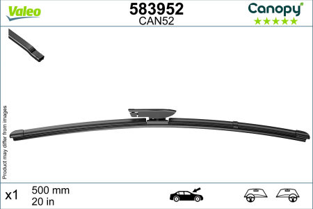 Lama stergator fata (1buc) Canopy 500mm potrivit MERCEDES AMG GT (C190), CITAN MIXTO (DOUBLE CABIN), CITAN (MPV), CITAN/MINIVAN (W415), SLS AMG (C197) 09.98- [2]