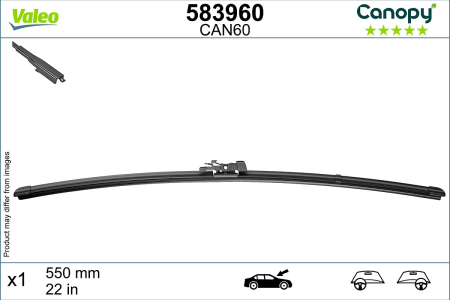Lama stergator fata (1buc) Canopy 550mm potrivit MERCEDES A (W169), C T-MODEL (S205), C (W205), CITAN MIXTO (DOUBLE CABIN), CITAN (MPV), CITAN/MINIVAN (W415) 04.99- [2]
