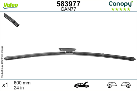 Lama stergator fata (1buc) Canopy 600mm potrivit DS DS 3; CITROEN C3 II, C3 II/HATCHBACK, C3 PICASSO, C4 III, C-ELYSEE, DS3; PEUGEOT 2008 II, 208 II, 301 09.02- [2]