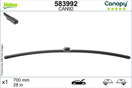 Lama stergator fata (1buc) Canopy 700mm potrivit MERCEDES EQV (W447), MARCO POLO CAMPER (W447), V (W447), VITO MIXTO (DOUBLE CABIN), VITO TOURER (W447) 03.14- [2]