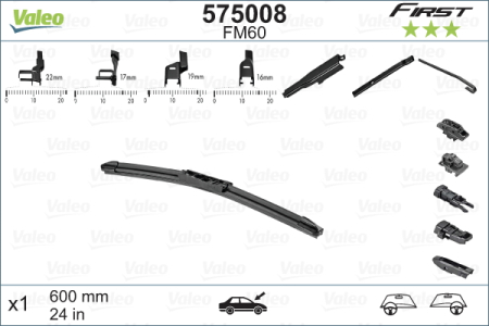 Lama stergator fata (1buc) FM60 First Flat Blade 600mm potrivit DS DS 3, DS 3 / DS 3; IVECO DAILY VI; MERCEDES A (W176), C (C204), C T-MODEL (S204), C (W204) 09.74- [3]