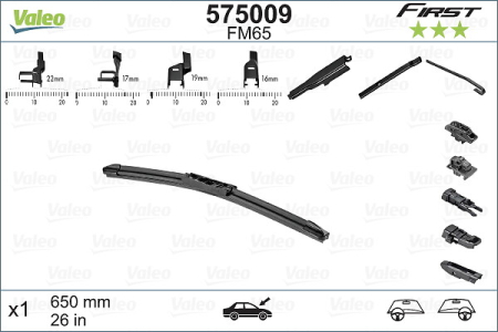 Lama stergator fata (1buc) FM65 First Flat Blade 650mm potrivit DS DS 4, DS 5; MAN TGE; MERCEDES A (W168), A (W169), B SPORTS TOURER (W245), B SPORTS TOURER (W246 03.93- [3]