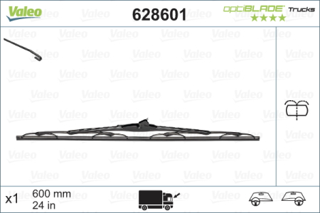 Lama stergator fata (1buc) Optiblade 600mm potrivit DAF LF, LF 45, LF 55; RVI MIDLUM, MASCOTT; VOLVO FL II, FL III; IVECO DAILY III, DAILY IV, DAILY V; NISSAN INTERSTAR 07.98- [3]