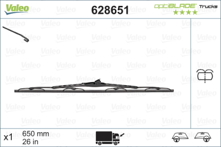 Lama stergator fata (1buc) Optiblade 650mm potrivit RVI C, D, KERAX, PREMIUM; VOLVO FE, FE II 04.96- [3]
