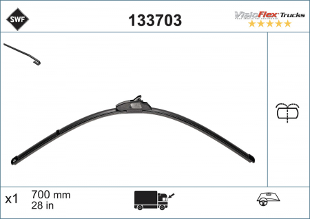 Lama stergator fata (1buc) Visioflex 700mm potrivit SCANIA G I, G II, L, P I, P II, R I 09.05- [3]