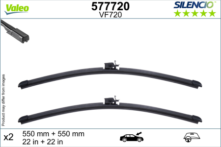 Lama stergator fata (2buc) Silencio 550mm potrivit MERCEDES C (A205), C (C205), C T-MODEL (S205), C (W205), EQC (N293), GLC (C253), GLC (X253) 12.13-07.23 [2]
