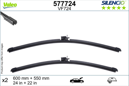 Lama stergator fata (2buc) Silencio 600/550mm potrivit MERCEDES AMG GT (X290), CLS (C257), E (A238), E ALL-TERRAIN (S213), E (C238), E T-MODEL (S213), E (W213) 01.16- [2]
