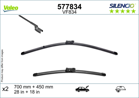 Accesorii auto - Lama stergator fata (2buc) Silencio 700/450mm potrivit AUDI Q4 E-TRON; CUPRA TAVASCAN; NISSAN X-TRAIL III; SKODA ELROQ, ENYAQ IV; VW ID.4, ID.5 05.20-