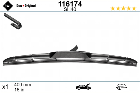 Lamela stergator fata (1 buc) Hybrid 400mm potrivit HYUNDAI I10 III, I20 ACTIVE, I20 II, I30, KONA, TUCSON, TUCSON/SUV; ISUZU D-MAX III; KIA CEED, EV6, NIRO, NIRO I, NIRO II 11.05- [3]