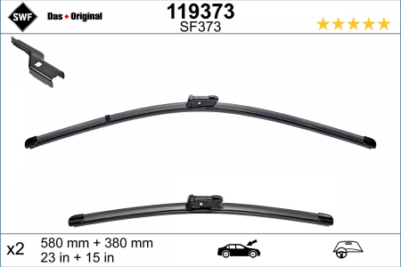 Lamela stergator fata (2 buc) Visioflex 580/380mm potrivit NISSAN JUKE 08.19- [2]