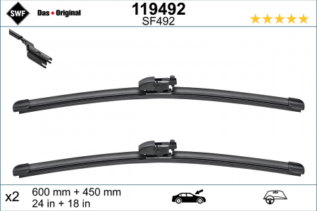 Stergatoare auto - Lamela stergator fata (2 buc) Visioflex 600/450mm potrivit MAZDA 6, CX-5 10.12-