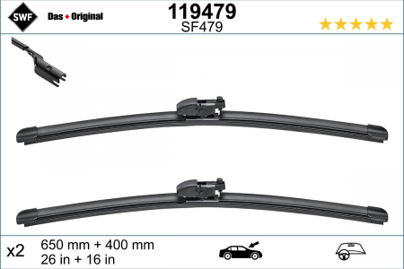 Lamela stergator fata (2 buc) Visioflex 650/400mm potrivit LEXUS 200t (AGZ10_, AGZ10R), 200t AWD (AGZ15_, AGZ15R), 300 (AGZ10_, AGZ10R), 300 AWD (AGZ15_, AGZ15R), 300h (AYZ10_ [3]