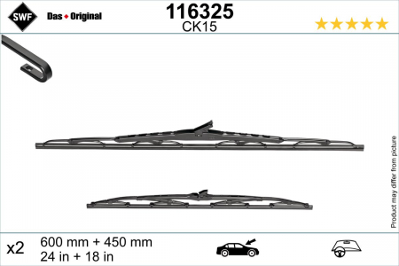 Lamela stergator fata (2buc) 600/450mm potrivit CHEVROLET MALIBU; CITROEN C2, C2 ENTERPRISE, C3 I, C3 II; DACIA DUSTER, DUSTER/SUV; DODGE JOURNEY; HYUNDAI I30, SANTA FÉ II, SANTA FÉ II/SUV 11.93- [2]