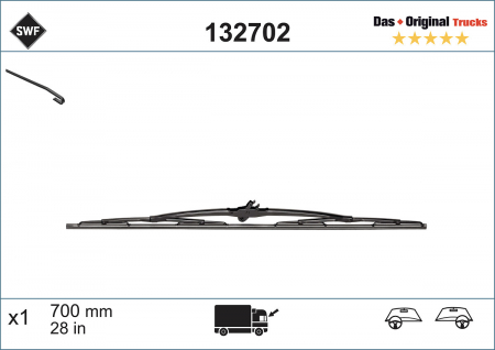 Lamela stergator fata (buc.1) cadru 700mm [3]