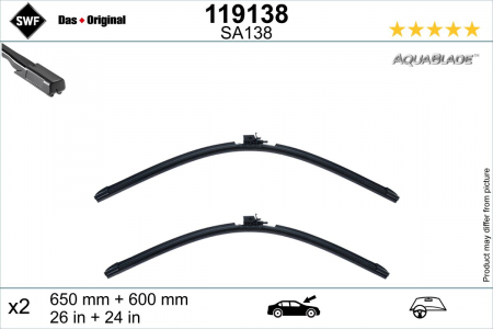 Lamela stergator fata cu spoiler (2buc) AquaBlade 650/600mm potrivit MERCEDES SPRINTER 3,5-T (B907), SPRINTER 3,5-T (B907, B910), SPRINTER 3-T (B907), SPRINTER 3-T (B910) 02.18- [2]