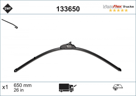Lamela stergator jointless Fata cu spoiler (1buc) Truck 650mm potrivit IVECO S-WAY; MERCEDES ATEGO, ATEGO 2, ATEGO 3, AXOR, AXOR 2 01.98- [3]