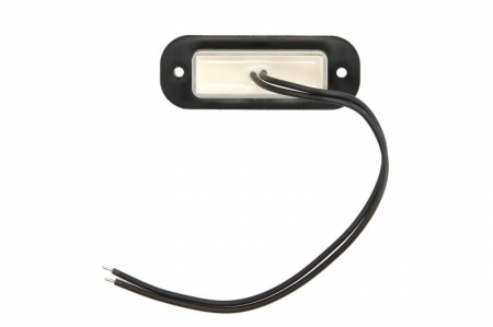 Lampa numar inmatriculare (LED, 12/24V, 30x80mm, lungime cablu: 240mm, negru, in relief) [1]