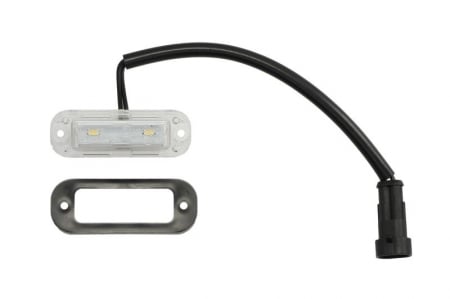 Piese Auto - Lampa numar inmatriculare (LED, 12/24V, conector: SUPERSEAL, negru, in relief)
