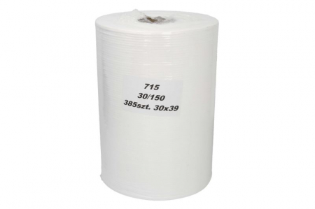 Echipamente - Laveta, 385 foite; agent de curatare specializat rezistent la solventi, detergenti si derivati de ulei; alb - certificat PZH - rola 30cm / 150mb; anti praf; cu absorbare foarte ridicata