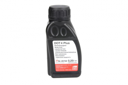 Lichid de frana - Lichid frana DOT4 (0,25L) [uscat: 265°C, umed: 180°C, vascozitate: 1500mm²/sec.] SAE J1703, ISO/DIN 4925;CHRYSLER DBL 7760; FIAT; FMVSS 116 DOT3; FMVSS 116 DOT4; FORD SAM 6C9103 A; GM GME L5104; JA