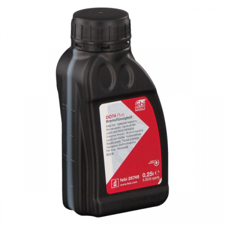 Lichid frana DOT4 (0,25L) [uscat: 265°C, umed: 180°C, vascozitate: 1500mm²/sec.] SAE J1703, ISO/DIN 4925;CHRYSLER DBL 7760; FIAT; FMVSS 116 DOT3; FMVSS 116 DOT4; FORD SAM 6C9103 A; GM GME L5104; JA [2]
