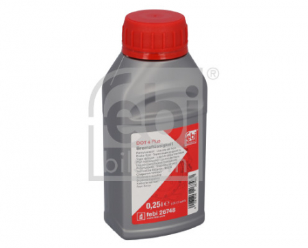 Lichid frana DOT4 (0,25L) [uscat: 265°C, umed: 180°C, vascozitate: 1500mm²/sec.] SAE J1703, ISO/DIN 4925;CHRYSLER DBL 7760; FIAT; FMVSS 116 DOT3; FMVSS 116 DOT4; FORD SAM 6C9103 A; GM GME L5104; JA [3]