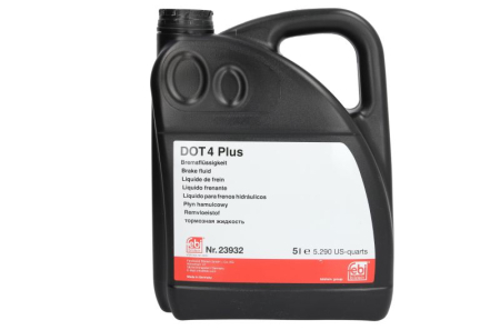 Lichid de frana - Lichid frana DOT4 (5L) [uscat: 265°C, umed: 180°C, vascozitate: 1500mm²/sec.] SAE J1703, ISO/DIN 4925;CHRYSLER DBL 7760; FIAT; FMVSS 116 DOT3; FMVSS 116 DOT4; FORD SAM 6C9103 A; GM GME L5104; JAGUA