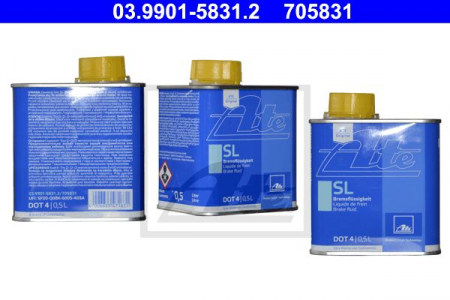 Ulei Lichide tehnice - Lichid frane DOT4 (0,5L) [260°C,  165°C, vascozitate: 1400mm²/sec.] SAE J1703, ISO/DIN 4925