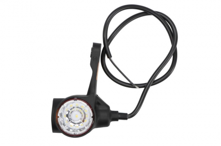 Lumina clarificare dreapta, forma: rotund, portocaliu/rosu/alb, LED, în relief, lungime cablu 600mm, cu cuier, 12/24V (IP68) [0]