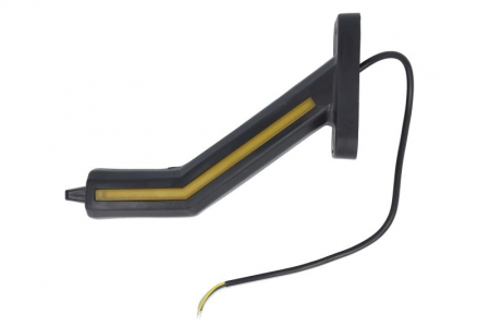 Piese Auto - Lumina clarificare dreapta, portocaliu/rosu/alb, LED, suprafata, lungime cablu 400mm, cu brat lung, 12/24V (cu functie de semnalizator lateral, IP6K9K)