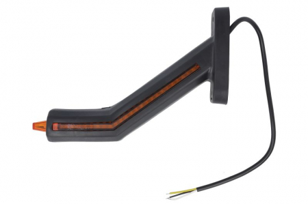 Piese Auto - Lumina clarificare dreapta, portocaliu/rosu/alb, LED, suprafata, lungime cablu 400mm, cu brat lung, 12/24V (cu functie de semnalizator spate, IP6K9K)