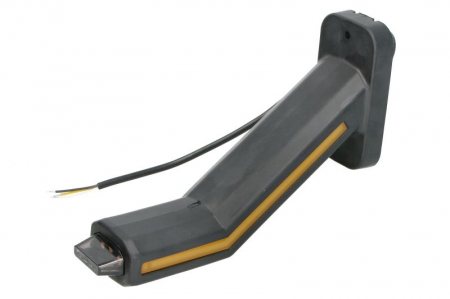Lumina clarificare dreapta, portocaliu/rosu/alb, LED, suprafata, lungime cablu 400mm, cu brat lung, 12/24V (cu functie de semnalizator spate, IP6K9K) [2]