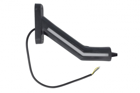 Lumina clarificare dreapta, portocaliu/rosu/alb, LED, suprafata, lungime cablu 400mm, cu brat lung, 12/24V (cu functie de semnalizator spate, IP6K9K) [1]