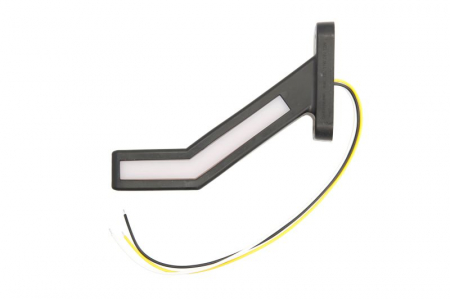 Lumina clarificare dreapta, portocaliu/rosu/alb, LED, suprafata, lungime cablu 400mm, cu brat lung, 12/24V (indicator dinamic; tip: neon; cu functie de semnalizator spate) [1]