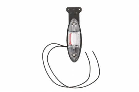 Piese Auto - Lumina clarificare dreapta, rosu/alb, LED, în relief, lungime cablu 360mm, cu cuier, 12/24V