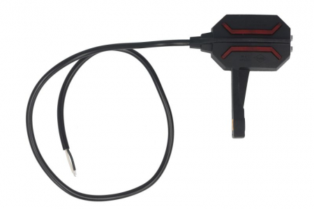 Lumina clarificare stanga; Dragon, forma: trapezoidal, portocaliu/rosu/alb, LED, inaltime 115mm; latime 50mm; adancime 54mm, în relief, lungime cablu 600mm, cu cuier, 12/24V (IP68, Dragon) [1]