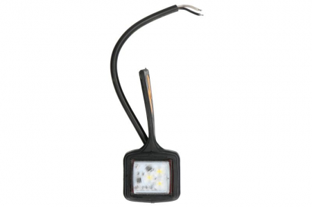 Lumina clarificare stanga, forma: dreptunghiular, rosu/alb, LED, în relief, lungime cablu 200mm, cu cuier, 12/24V [0]