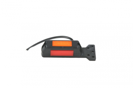 Lumina clarificare stanga, portocaliu/rosu/alb, LED, inaltime 105mm; latime 28mm; adancime 34mm, în relief, lungime cablu 210mm, cu cuier, 12/24V (drept în relief) [1]