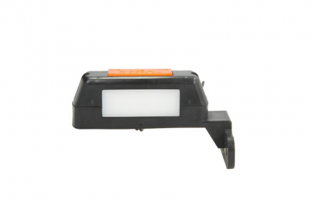 Piese Auto - Lumina clarificare stanga, portocaliu/rosu/alb, LED, inaltime 105mm; latime 28mm; adancime 34mm, în relief, lungime cablu 210mm, cu cuier, 12/24V (unghi în relief)