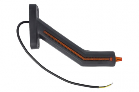Lumina clarificare stanga, portocaliu/rosu/alb, LED, suprafata, lungime cablu 400mm, cu brat lung, 12/24V (cu functie de semnalizator lateral, IP6K9K) [1]