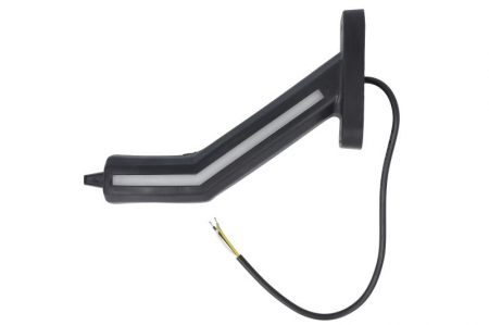 Piese Auto - Lumina clarificare stanga, portocaliu/rosu/alb, LED, suprafata, lungime cablu 400mm, cu brat lung, 12/24V (cu functie de semnalizator spate, IP6K9K)